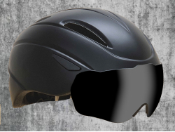 Bicycle helmet with screen (magnetic)