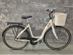 Crescent, lady, citybike, 28 tum, 7 gears, white, basket