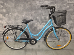 Lady, citybike, 26", 3 gears, turquoise, basket,