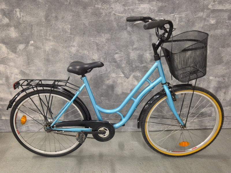 Lady, citybike, 26", 3 gears, turquoise, basket,