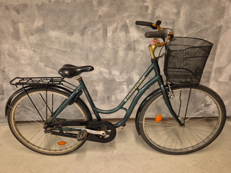 Monark Karin, lady, citybike, 28", 3 gears, green, basket,