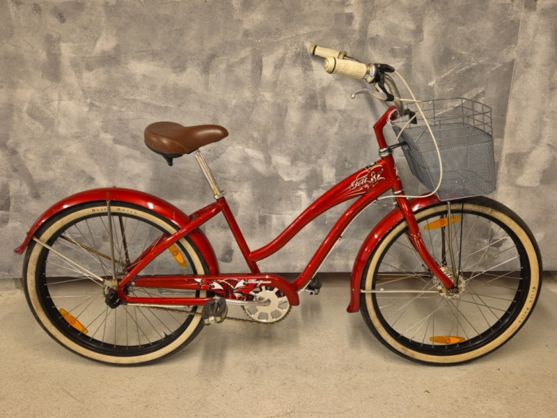 Felt, cruiser, 26", 3 gears, red, basket